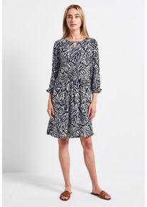 Street One Damen Tunikakleid, blau, casual, Gr. 34, bedruckt, Stoff, 100% Viskose, Kleider, mit allover Print