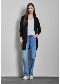 Street One Damen Strickjacke, schwarz, casual, Gr. 36, unifarben, Stoff, 70% Viskose, 30% Nylon, Strickjacken, aus softer Viskose