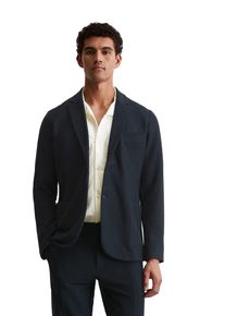 Marc O'Polo MARC O'POLO Herren Jerseysakko, blau, casual, Gr. XXL, Jersey, Obermaterial: 100% Baumwolle, Sakkos, Reverskragen, Ärmel ohne Manschette, Shaped Fit