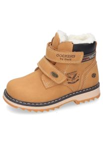 Kinder Winterstiefel, Dockers by Gerli, Gr. 28, braun, Nubuklederimitat, casual, Schuhe, Winterstiefel, Klettstiefel, Kinderschuh mit Warmfutter und