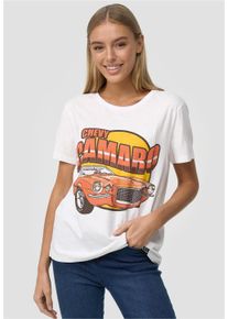 Recovered Damen T-Shirt "Chevy Camaro", beige, casual, Gr. XXL, bedruckt, 100% Baumwolle, Shirts, im zeitlosen Design