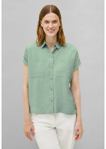 Cecil Damen Kurzarmblusematcha grün, casual, Gr. M, unifarben, Stoff, 88% Viskose, 12% Polyamid, Blusen, Feel Good Fit