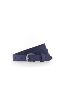 Tamaris Damen Ledergürtel, blau, casual,feminin,modisch,klassisch, Gr. 85, unifarben, Leder, Gürtel, weiches Veloursleder