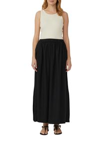 s.Oliver Damen Midirock, schwarz, casual, Gr. 40, unifarben, Web, Obermaterial: 52% Leinen, 48% Viskose. Futter: 100% Baumwolle, Röcke, mit Taschen
