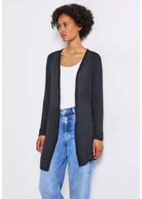 Street One Damen Shirtjackedeepwater blau, casual, Gr. 36, unifarben, Strick, Obermaterial: 92% Viskose, 8% Elasthan, Shirts, ohne Verschluss