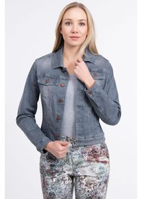 Recover Pants Damen Jeansjacke "Chic", grau, casual, Gr. 44, unifarben, 97% Baumwolle;3% Elasthan, Jacken, mit dekorativen Brusttaschen