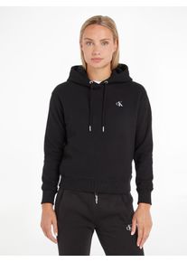 Damen Kapuzensweatshirt "CK EMBROIDERY HD", schwarz, casual, Gr. XL, Calvin Klein Jeans, unifarben, bestickt, Sweatware, Obermaterial: 50% Baumwolle,