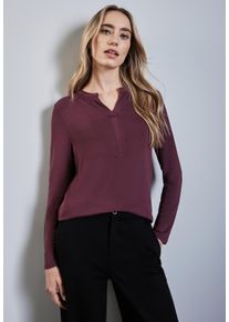 Street One Damen Langarmshirt, rot, casual, Gr. 38, Jersey, Obermaterial: 95% Viskose, 5% Elasthan, Shirts