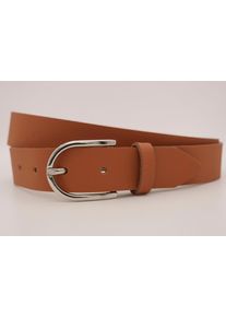 AnnaMatoni Damen Ledergürtel, braun, casual, Gr. 95, unifarben, Rindsleder, Gürtel, mit silberner Schließe