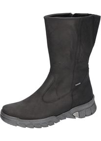 Waldläufer WALDLÄUFER Damen Stiefel "H-LUMI", Gr. 5,5, schwarz, Nubukleder, unifarben, klassisch, Schuhe, Winterboots, TEX-Membran, in Komfortweite G (= weit)