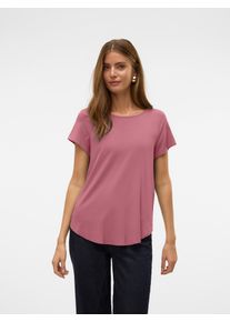 Véro Moda VERO MODA Damen Blusenshirt "VMBELLA SS TOP WVN GA NOOS", rosa, modisch, Gr. XL, unifarben, Web, Obermaterial: 97% Viskose, 3% Elasthan, Shirts