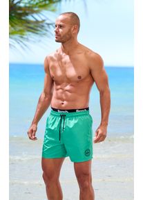 Bench. Herren Badehose, grün, Gr. S, Recycling-Polyester, Badehosen, mit modernem Logobund