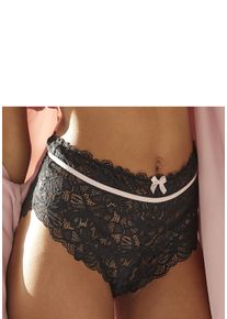 Nuance Damen Taillenslip, Gr. 32, schwarz, Microtouch, Obermaterial: 85% Polyamid, 15% Elasthan, Unterhosen, aus feiner, floraler Spitze, sexy Dessous