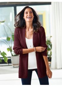 Inspirationen Damen Strickjacke, rot, Gr. 38, unifarben, 60% Baumwolle, 40% Viskose, Strickjacken