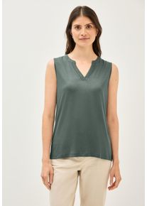 Cecil Damen Tunikashirtschwarz balmy khaki, casual, Gr. XXL, unifarben, Web, Stoff, 50% Modal, 50% Baumwolle, Shirts, im Tunika-Style
