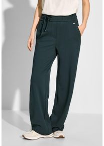 Cecil Damen Culotte, grün, casual, Gr. XL, unifarben, Jersey, 61% Viskose, 32% Polyamid, 7% Elasthan, Hosen, High Waist