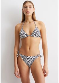 Marc O'Polo MARC O'POLO Damen Triangel-Bikini-Top "Millefleur"millefleur print schwarz navy, casual, Gr. S, gemustert, Polyamid, Elasthan, Bikini-Oberteile, mit