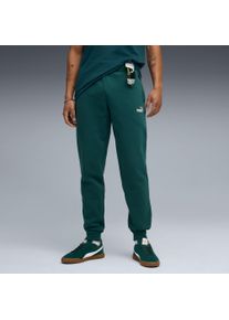 Puma Herren Trainingshose "ESS NO. 1 LOGO SWEATPANTS FL CL (S)"grün terrain, sportlich, Gr. XL, unifarben, Fleece, Obermaterial: 66% Baumwolle, 34%