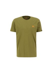Herren T-Shirt "Alpha Industries Men - T-Shirts Basic T-Shirt SL", grün, Gr. M, Alpha Industries, Obermaterial: 100% Baumwolle, Shirts