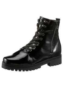 Waldläufer WALDLÄUFER Damen Schnürstiefelette "HANAKO", Gr. 5, schwarz, Lackleder, glänzend, elegant, Schuhe, in glänzender Lack-Optik, H-Weite