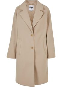 Urban Classics Damen Winterjacke "Urban Classics Damen Ladies Oversized Long Coat", beige, casual, Gr. S, unifarben, 100% Polyester, Jacken