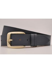 AnnaMatoni Damen Ledergürtel, blau, casual, Gr. 105, unifarben, Rindsleder, Gürtel, mit goldener Schließe
