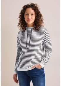 Cecil Damen Langarmshirt, blau, casual, Gr. XXL, gestreift, Web, 100% Baumwolle, Shirts, aus reiner Baumwolle