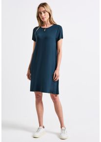 Street One Damen Sommerkleid, blau, casual, Gr. 40, unifarben, Stoff, 95% Viskose, 5% Elasthan, Kleider, soft und trageangenehm