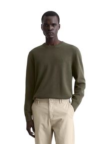 Marc O'Polo MARC O'POLO Herren Rundhalspullover, grün, casual, Gr. S, Strick, Obermaterial: 100% Baumwolle, Pullover, in Piqué-Struktur