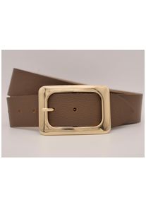 AnnaMatoni Damen Ledergürtel, braun, casual, Gr. 85, unifarben, Rindsleder, Gürtel, mit goldener Schließe