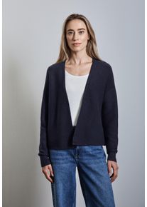 Street One Damen Cardigan, blau, casual, Gr. 44, unifarben, Stoff, 30% Polyester, 29% Polyacryl, 21% Viskose, 20% Nylon, Strickjacken, im angenehmen