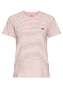 Levi's LEVI'S Damen T-Shirt "The perfect Tee"lse_peach skin stripe peachskin, casual, Gr. XL, Jersey, Obermaterial: 100% Baumwolle, Shirts, mit kleiner