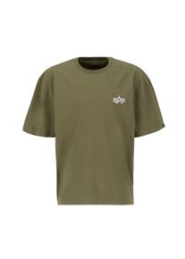 Herren T-Shirt "Alpha Industries Men - T-Shirts Signature Backprint T-Shirt", grün, Gr. XXL, Alpha Industries, Obermaterial: 100% Baumwolle, Shirts
