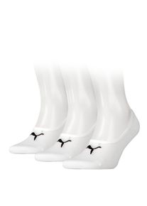 Puma Damen Füßlinge "Puma UNISEX FOOTIE 3P", Gr. 39, weiß, Baumwollmischung, Socken, NoShow Socks, atmungsaktiv, elastisches Bündchen