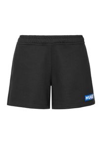 HUGO BLUE Damen Webshorts "Classic Shorts", schwarz, casual, Gr. XL, unifarben, Web, Obermaterial: 100% Baumwolle, Hosen, mit Print