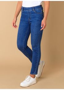 Base Level Damen Jeggings "Anabel", blau, casual, Gr. 38, unifarben, Denim/Jeans, Obermaterial: 92% Baumwolle, 6% Polyester, 2% Elasthan, Hosen, in