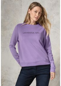 Cecil Damen Sweatshirt, lila, casual, Gr. XL, bedruckt, Sweatware, 54% Polyester, 39% Viskose, 7% Elasthan, Sweatshirts, mit Glitzer-Details