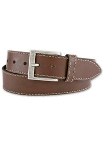 Bernd Götz BERND GÖTZ Damen Ledergürtel, braun, casual,modisch, Gr. 80, unifarben, Leder, Gürtel, mit genähtem Kantendesign