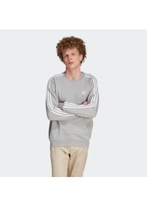 Herren Sweatshirt "3-STRIPES CREW", grau, sportlich, Gr. XXL, adidas originals, Obermaterial: 70% Baumwolle, 30% Polyester, Sweatshirts