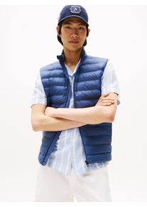 Tommy Hilfiger Herren Steppweste "PACKABLE RECYCLED VEST", blau, casual, Gr. M, Web, Obermaterial: 100% Polyamid, Westen, mit Logostickerei
