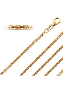 ONE ELEMENT Damen Goldkette "Halskette Rundankerkette aus 333 Gelbgold Ø 2,4 mm", 45, Gelbgold 333-Gold, gold, Gelbgold 333, Gold, Halsketten,