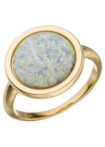 Jobo Damen Fingerring, 50, Gelbgold 375, gelb, Gelbgold 375, Fingerringe, 375 Gold mit Opal
