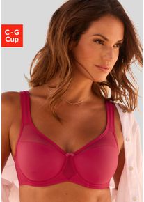 Nuance Damen Minimizer-BH, Gr. 110, rot, Netz, Microtouch, Obermaterial: 71% Polyamid, 29% Elasthan, modisch, BHs, mit Bügel und modischen