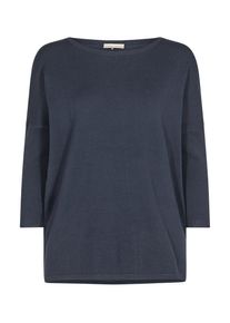 Freequent Damen Strickpullover "FQJONE", blau, casual, Gr. S, unifarben, Feinstrick, Obermaterial: 80% Viskose, 20% Polyamid, Pullover, mit 3/4 Armen