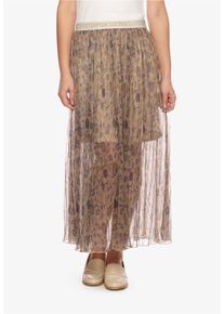 Damen Sommerrock "PANTALON FEMME DYLI 3", grün, Gr. 25, Le Temps Des Cerises, 100% Baumwolle, Röcke, Aus durchscheinendem Material