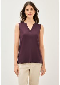 Cecil Damen Tunikashirt, rot, casual, Gr. XXL, unifarben, Web, Stoff, 50% Modal, 50% Baumwolle, Shirts, im Tunika-Style