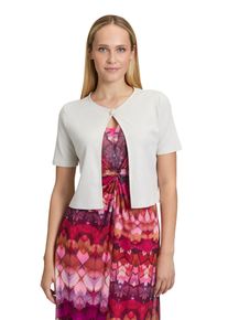 Cartoon Damen Strickjacke "Cartoon Shirtjacke kurzarm", silber, casual, Gr. 38, Obermaterial: 76% Baumwolle, 15% Polyester, 9% Polyester