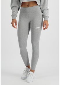 Damen Leggings "Alpha Industries Women - Leggings Basic Leggings SL W", grau, Gr. S, Alpha Industries, Obermaterial: 95% Baumwolle, 5% Elastan, Hosen