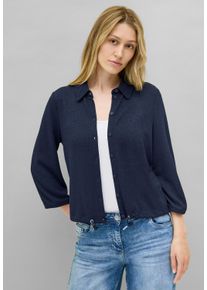 Cecil Damen Cardiganurban navy blau, casual, Gr. XXL, unifarben, Stoff, 60% Viskose, 40% Polyester, Strickjacken, aus elastischem Materialmix