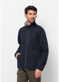 Jack Wolfskin Herren Strickfleecejacke "ROBSON FJORD JACKET", blau, Gr. XL, OBERSTOFF 100% POLYESTER FUTTER 100% POLYESTER, Jacken
